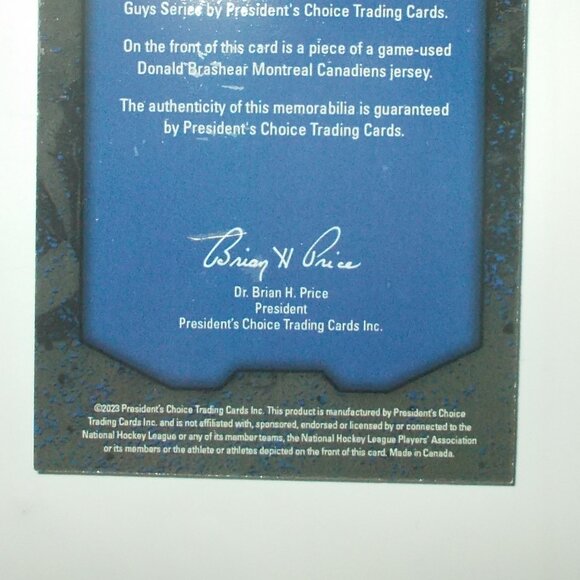 Donald Brashear 2024 President's Choice Tough Guys Montreal Canadiens Jersey - Picture 6 of 6